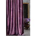 Zasłona szyta na taśmie 5 cm ITALIA fioletowa z tkaniny welwetowej o delikatnym połysku