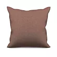 Poszewka szyta brązowa z miękkiej, matowej tkaniny w drobny geometryczny wzór