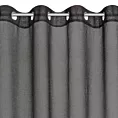 Firana czarna z etaminy zdobiona pasem połyskującym moherową nicią 140x250 cm przelotka MARGARET 2