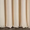 Zasłona szyta na flexach VISCAYA jasnobeżowa z melanżowej i miłej w dotyku tkaniny Italissima