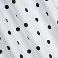 Tkanina zasłonowa z nadrukiem w groszki, miękka w dotyku