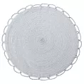 Podkładka okrągła na stół popielata średnica 38 cm TINA pleciona