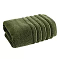 Ręcznik kąpielowy 50x90 cm kolor zielony zdobiony prążkami z błyszczącej nici 500 g/m2 LUNARI