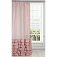 Firana różowa z falbanami 140x250 cm taśma DOLLY DIVA LINE