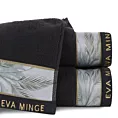Ręcznik do rąk 30x50 cm bawełniany kolor czarny z designerską bordiurą 500 g/m2 EVA 17 Eva Minge