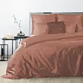 Pościel 160x200 cm bawełniana gładka kolor marsala NOVA 3