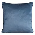 Poszewka na poduszkę 45x45 cm welwetowa ciemnoniebiesko, różowa z roślinnym nadrukiem VELVET 204