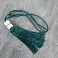 Dekoracyjny sznur do zasłon NATI upinacz z chwostem i metalowymi brokatowymi obrączkami
