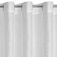 Dekoracja okienna biała z srebrnym nadrukiem drobnych kwadracików 140x250 cm przelotka - SIBEL