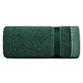 Ręcznik do rąk 40x60 cm bawełniany kolor ciemnozielony z bordiurą w pasy 500 g/m2 ABBIE