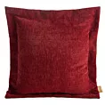 Poszewka na poduszkę  55x55 cm z szenilowej tkaniny bordowa o widocznym ozdobnym splocie Eva Minge Elegante