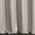 Zasłona szyta na taśmie 5 cm jasnobeżowa z miękkiej tkaniny o welurowej strukturze