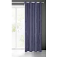 Zasłona granatowa o strukturze sztruksu 140x250 przelotka - JULIE