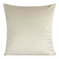Poszewka na poduszkę 45x45 cm welwetowa, gładka jasnobeżowa o delikatnym połysku GAJA 1