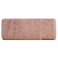 Ręcznik kąpielowy 50x90 cm bawełniany kolor pudrowy z żakardową bordiurą 500 g/m2 RITA