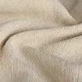 Zasłona szyta na flexach ciemnokremowa z miękkiej matowej tkaniny szenilowej o naturalnym splocie