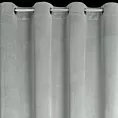 Zasłona welwetowa jasnoszara, troczek w zestawie 140x270 cm przelotka - ANTARA