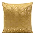 Poszewka ELEN z nadrukiem geometrycznym w kolorze jasnozłotym