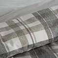 Pościel 220x200 cm bawełniana kolor biały, szary z wzorem klasycznej kraty SPRING 58
