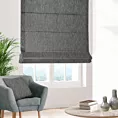 Roleta rzymska ELLEN grafitowa z grubotkanej tkaniny z efektem dwukolorowej nici i lekkim połyskiem Italissima Eva Minge