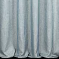 Zasłona szyta na flexach jasnopopielato turkusowa z matowej tkaniny o grubym splocie z efektem melanżu