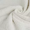Ręcznik kąpielowy 50x90 cm bawełniany kolor kremowy o ryżowej strukturze z welwetową bordiurą 500 g/m2 LOREN