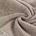 Ręcznik kąpielowy 70x140 cm bawełniany kolor ciemnobeżowy z żakardową bordiurą 430 g/m2 EVI Pierre Cardin