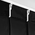 Zasłona czarna z welwetowej tkaniny 80x270 cm (wymiar podany na gotowo) system flex - MELANIE
