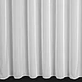 Firana szyta na taśmie 5 cm biała z matowego jedwabiście miękkiego woalu, wykończona obciążnikiem