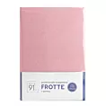 Prześcieradło frotte z gumką 160x200 cm z bawełny kolor pudrowy róż 170 g/m2 Design 91