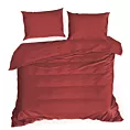Pościel 160x200 cm gładka z satyny bawełnianej kolor czerwony DINA Diva Line