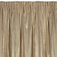 Zasłona welwetowa kremowo, szampańska zdobiona lśniącym nadrukiem 140x270 cm taśma - EMILA
