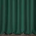 Zasłona szyta na taśmie 5 cm ciemnozielona z gładkiej zaciemniającej tkaniny typu dimout