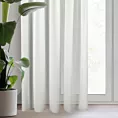Firana biała z tkaniny szyfonowej z efektem garbowania nie wymagająca prasowania 135x270 cm taśma MELINDA