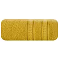 Ręcznik kąpielowy 70x140 cm bambusowy kolor musztardowy zdobiony bordiurą w pasy 500 g/m2 MILA