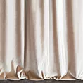 Zasłona szyta na taśmie 5 cm SAFARI jasnobeżowa z miękkiej welwetowej tkaniny z połyskiem