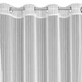 Firana biała z tkaniny w prążki przeplatane błyszczącą nicią 300x250 cm przelotka NOELIA