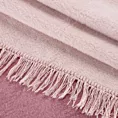 Koc bawełniano-akrylowy 220x240 cm jasnoróżowy, pudrowy z frędzlami AKRYL 29 Eurofirany Premium