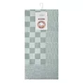 Komplet ściereczek kuchennych 2szt 50x70 cm bawełniany kolor zielony zdobionych motywem szachownicy 200 g/m2 MAURO