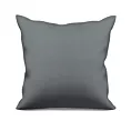 Poszewka szyta szara z gładkiej tkaniny typu dimout