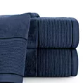 Ręcznik do rąk 30x50 cm bawełniany kolor granatowy z welurową bordiurą 500 g/m2 EMMA