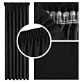 Zasłona czarna z tkaniny welurowej 140x240 cm taśma - Dora