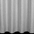 Tkanina firanowa z delikatnym połyskiem, wyraźnym splotem z efektem bukli, wykończona obciążnikiem