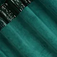 Zasłona ciemnoturkusowo, czarna z welwetu zdobiona cekinami 140x250 cm przelotka - JASPER