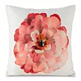 Poszewka na poduszkę 45x45 cm welwetowa kolor naturalny, różowy z motywem kwitnących kwiatów SUMMER 2