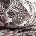 Pościel 160x200 cm bawełniana kolor fioletowy, biały z wzorem egzotycznych liści DAVOS