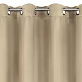 Zasłona beżowa z tkaniny typu dimout 140x250 cm przelotka - NERISA