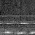 Ręcznik do rąk 50x90 cm bawełniany kolor stalowy z ozdobnym stebnowaniem 500 g/m2 POLA