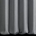 Zasłona szyta na flexach grafitowa z tkaniny z jodełkowym wzorem geometrycznym