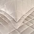 Narzuta welwetowa kremowa 170x210 cm z geometrycznym przeszyciem RIA 6